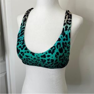 La Blanca Dip into the Wild Shirred Strap Bra Bikini Top Aquamarine